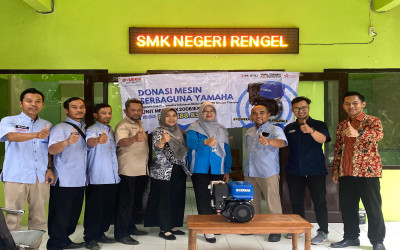 SMKN Rengel Masuk 8 Terbaik Sekolah Binaan Yamaha Jawa Timur dan Dapatkan Donasi Mesin MX200